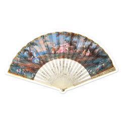 Pastoral fan shaped postcard
